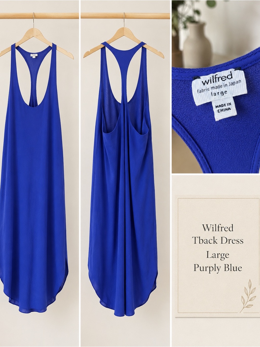 Wilfred T-Back Maxi Dress in Royal Blue ish Purple